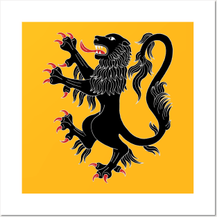 Lion Rampant Sable Posters and Art